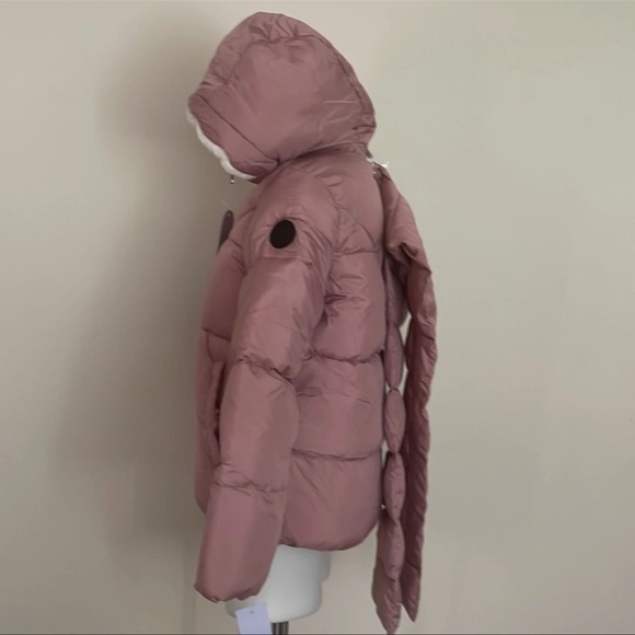 (NWT) Madden Girl Women’s Hooded Puffer w/ Detachable Scarf in Dusty Pink, Small - Picture 12 of 15